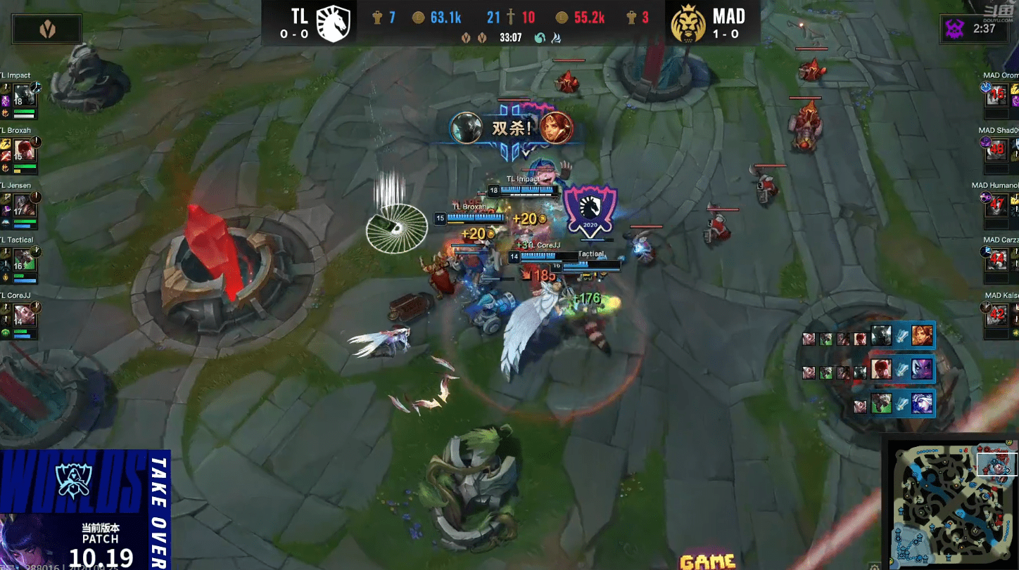 MAD横扫T1，CoreJJ关键团战开团秒人峡谷大战淘汰赛，留下经典瞬间的简单介绍